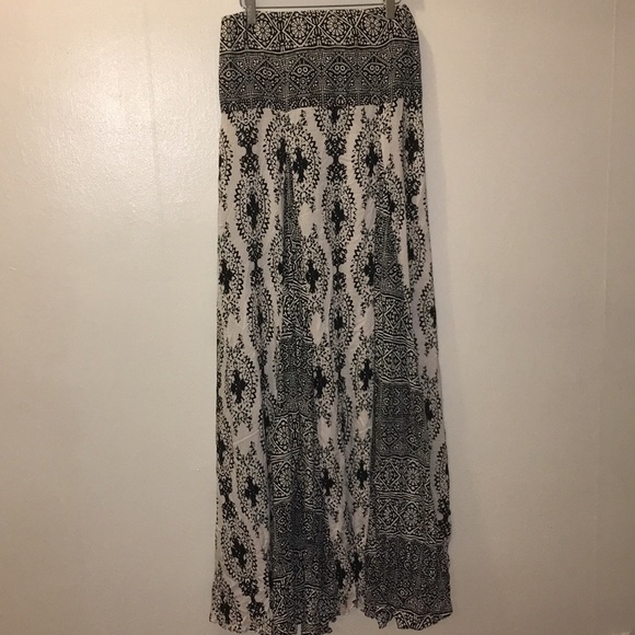 Freepeople Black & White Strapless  Maxi Dress - Picture 3 of 7